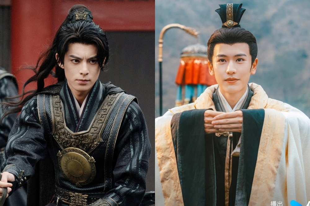 張凌赫（右）近來搭檔趙今麥演出《度華年》爆紅，他在抖音人氣已超越陸劇男神王鶴棣（左）。近來傳出張凌赫有望與《狐妖小紅娘月紅篇》的楊冪，以及《玫瑰的故事》的彭冠英合作新劇，卻因3關鍵慘被網友看衰。（翻攝自微博）
