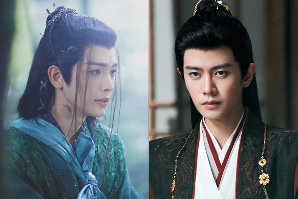 陸劇男神任嘉倫（右）憑藉《流水迢迢》人氣狂飆，他與《知否》王鶴潤主演古裝新劇《佳偶天成》，近日拍攝畫面曝光，之前在《大夢歸離》有精彩演出的台灣演員王以綸（左），在《佳偶天成》造型曝光帥翻。（取自大夢歸離、任嘉倫工作室微博）