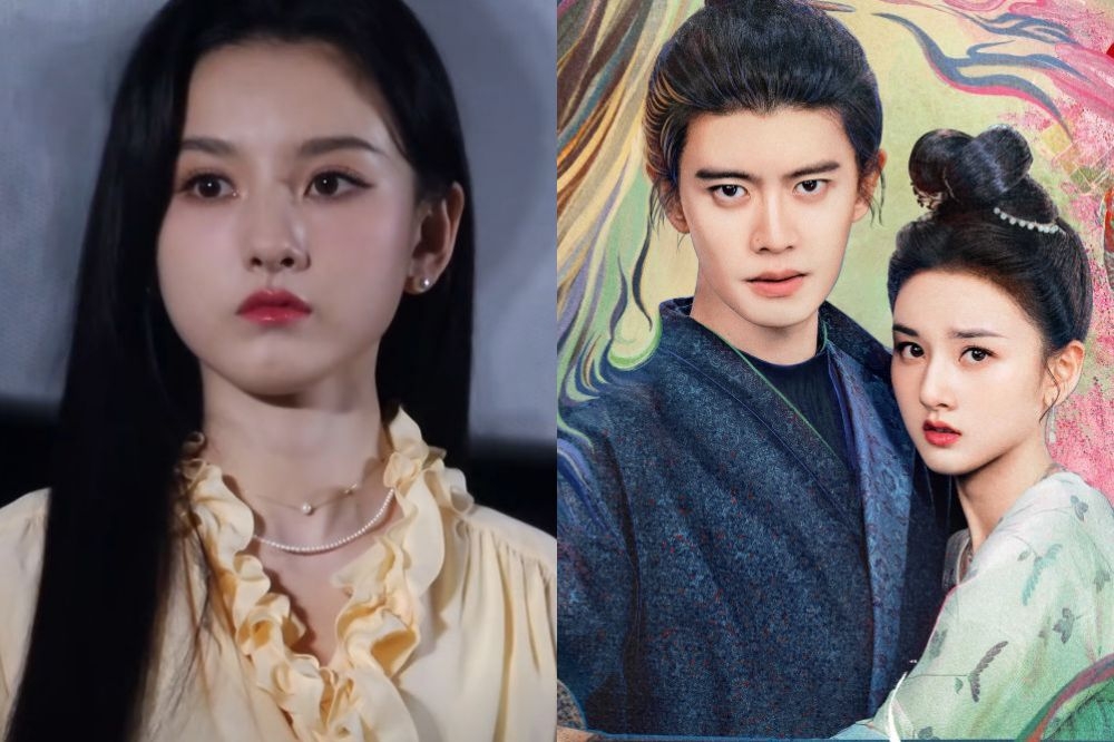 宋祖兒（左）過去憑藉《喬家的兒女》知名度大開，她甩開逃稅風波後，昨天與任嘉倫為古裝新劇《無憂渡》宣傳，這也是她睽違2年首度現身，但她疑似醫美過度，臉部浮腫，與過去空靈模樣相差甚大，讓網友驚呼完全認不出。（取自微博）

