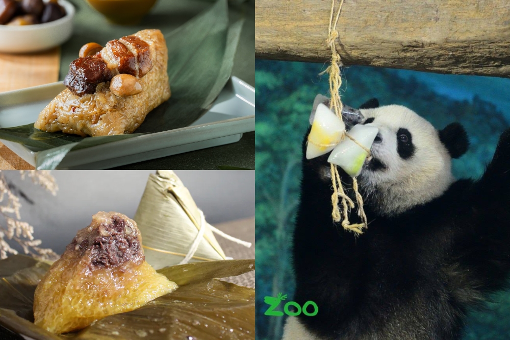 今年端午節不戰南北粽，《網路溫度計 DailyView》整理近一年特色粽口味。（取自南園食品店官網、台酒購物網、台北市立動物園臉書粉專）