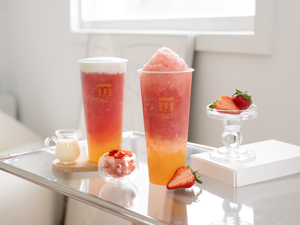 麻古茶坊　芝芝草莓果粒、草莓果粒波波
